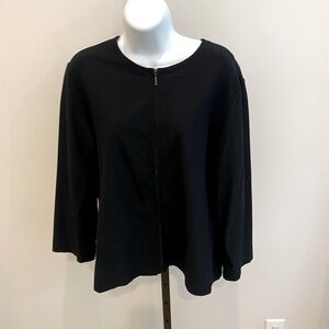 Eileen Fisher Black Zip Front Jacket